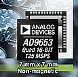 Four channel, 16-bit, 125-Msps analog to digital converter delivers superior dynamic performance and industry's lowest power and package-size for its class
