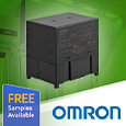 The G9KB high-capacity power relay from OMRON is rated 600VDC at 50A and is capable of bi-directional switching allowing it to replace several conventional relays.